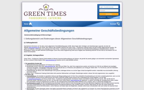 AGB - Green Times - Foodservice Catering GmbH