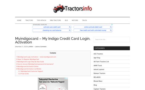 Myindigocard 🤑 My Indigo Credit Card Login, Activation