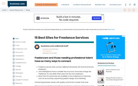 15 Best Sites for Freelance Services - business.com