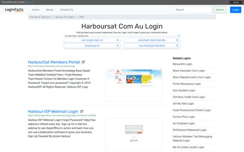 Harboursat Com Au - HarbourSat Members Portal - LoginFacts
