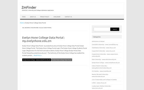 Evelyn Hone College Data Portal Archives - ZmFinder