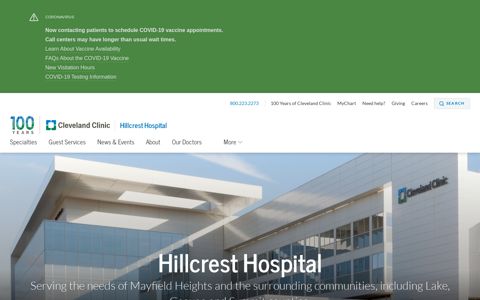Hillcrest Hospital | Hospital in Mayfield Heights, OH 44124