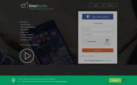 TimeBucks: Paid To Click, Paid To Watch Videos, Paid To Post