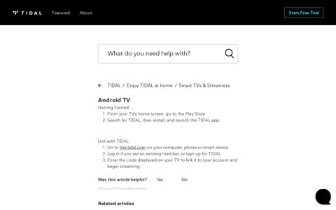Android TV – TIDAL