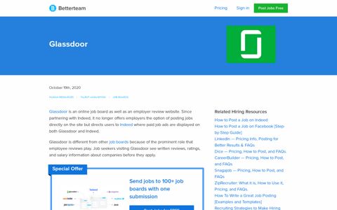 Glassdoor - Pricing Info, How to Post, and Answers to FAQs