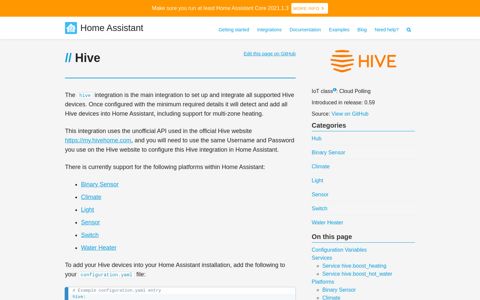 Hive - Home Assistant