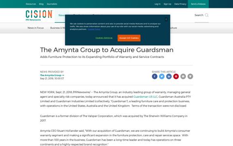 The Amynta Group to Acquire Guardsman - PR Newswire