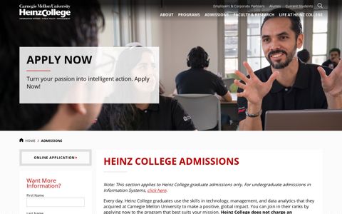 Heinz College Admissions | Carnegie Mellon University's ...