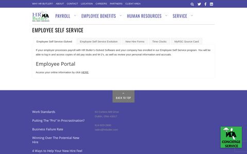Link to employee self service | HR Butler