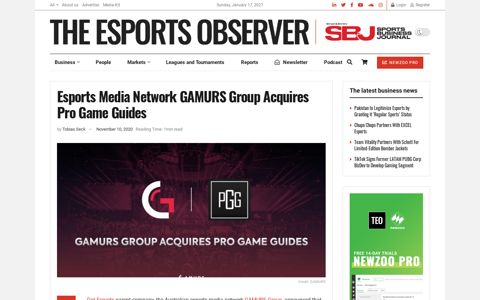 Esports Media Network GAMURS Group Acquires Pro Game ...