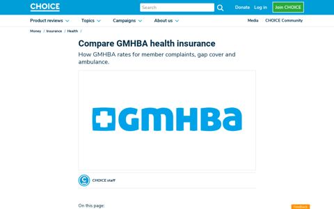 GMHBA health insurance review | CHOICE