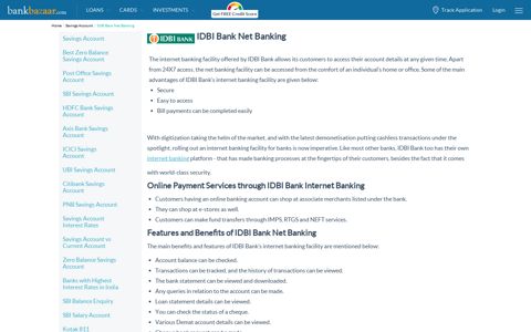 IDBI Corporate Net Banking Login - BankBazaar