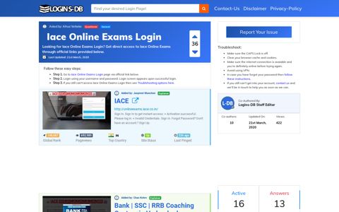Iace Online Exams Login - Logins-DB