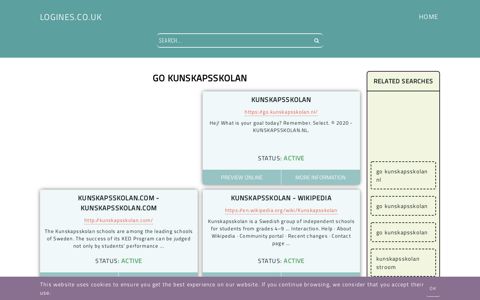 go kunskapsskolan - General Information about Login
