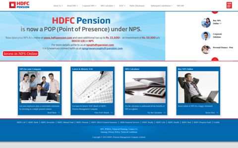 HDFC Pension: National Pension Scheme - NPS based ...