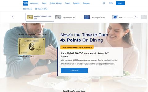 American Express® Gold Card - Earn Rewards Points
