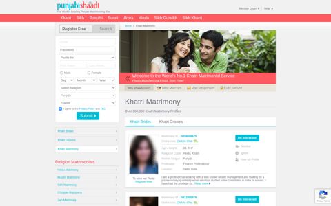 Khatri Matrimony & Matrimonial Site - Punjabishaadi.com