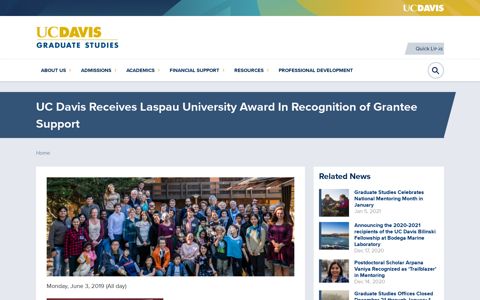 UC Davis Receives Laspau University Award In Recognition ...
