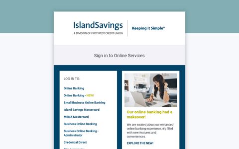 Log In To Online Banking | Island Savings