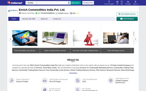 Enrich Commodities India Pvt. Ltd. - Service Provider of ...