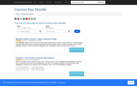 Courses Kpu Moodle - OnlineCoursesSchools.com