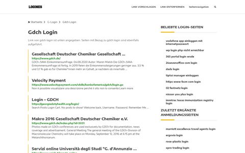 Gdch Login | Allgemeine Informationen zur Anmeldung - Logines.de