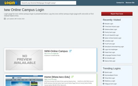 Iww Online Campus Login - Loginii.com