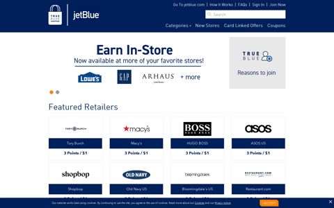 TrueBlue Shopping : Shop online and earn points ... - JetBlue