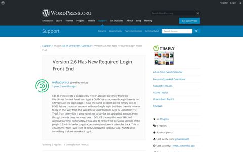 Version 2.6 Has New Required Login Front End | WordPress.org