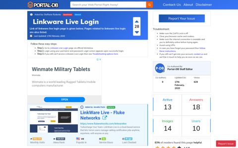 Linkware Live Login - Portal-DB.live