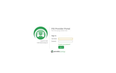 FIS Provider Portal: Login