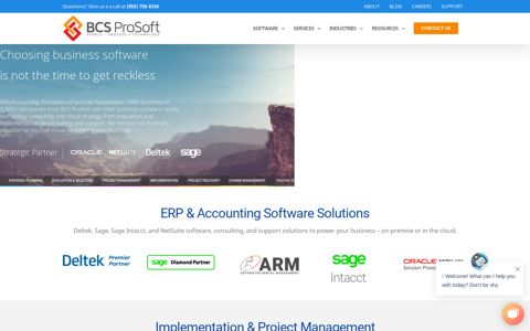 BCS ProSoft | ERP & Technology Consulting | 800-882-6705