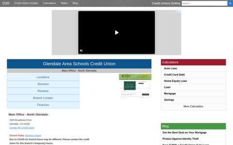 Glendale Area Schools Credit Union - Glendale, CA