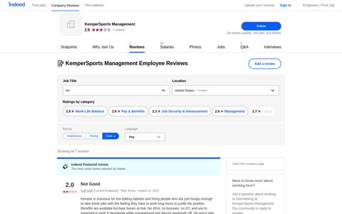 Working at KemperSports Management: Employee Reviews ...