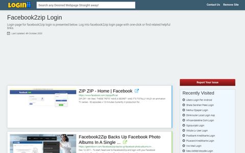Facebook2zip Login - Loginii.com