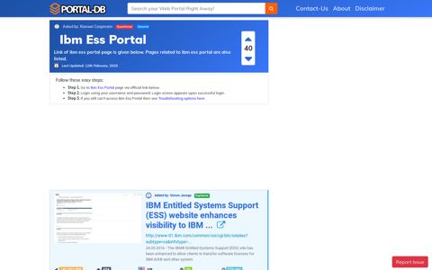 Ibm Ess Portal - Portal-DB.live