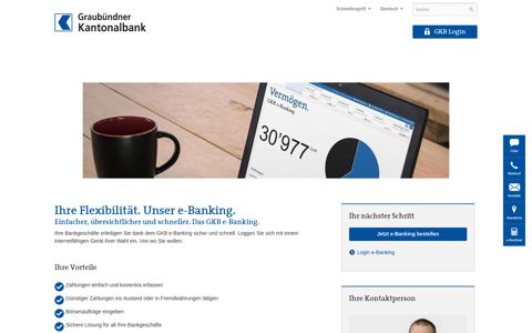 GKB e-Banking für unabhängige Finanzgeschäfte