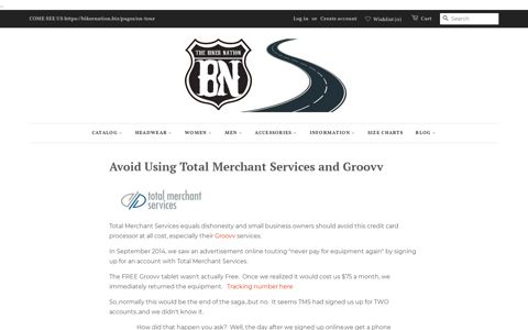 Avoid Using Total Merchant Services and Groovv | The Biker ...
