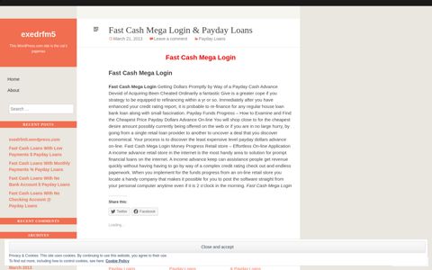 Fast Cash Mega Login & Payday Loans | exedrfm5