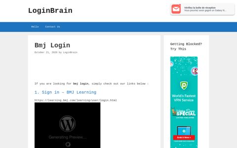Bmj - Sign In - Bmj Learning - LoginBrain