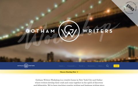 Creative Writing Classes in NYC and Online - Gotham Writers ...