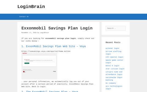 exxonmobil savings plan login - LoginBrain