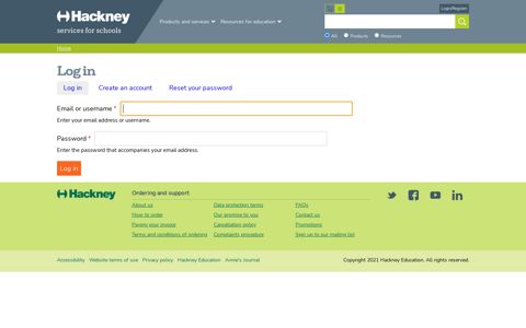 Log in | Hackney Services for Schools