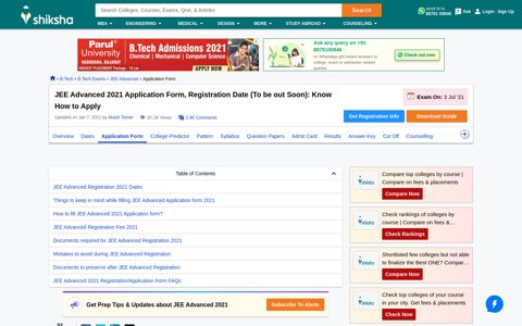 JEE Advanced Registration 2020 (Started): How to fill ...