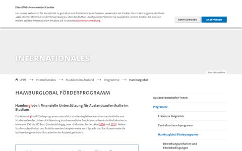 Hamburglobal Förderprogramm : Internationales : Universität ...