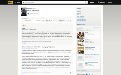 Hellboy (2004) - Hellboy (2004) - User Reviews - IMDb