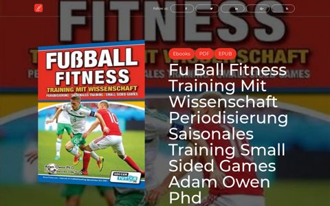 {Dоwnlоаd/Rеаd PDF Bооk} fu ball fitness training mit wissenschaft ...
