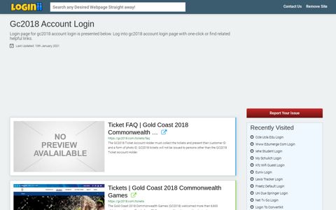Gc2018 Account Login - Straight Path to Any Login Page!