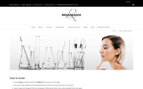 Renaissance Skincare Professional Order