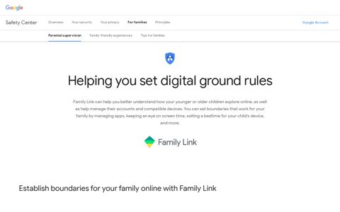 Parental supervision | Google Safety Center